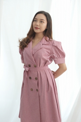 NINGAYU Dress Casual Kancing Hidup Busui Friendly Katun Adem Fashionable  KAREN - DRO 204