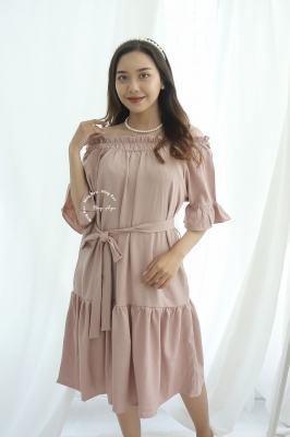 NING AYU Moana Dress Wanita Hamil Murah Modern Casual Sabrina Dress - DRO 206