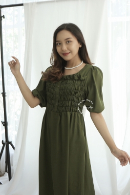 NINGAYU Gwen Dress Wanita Hamil Menyusui Murah Modern Casual Dress Katun -DRO 209 