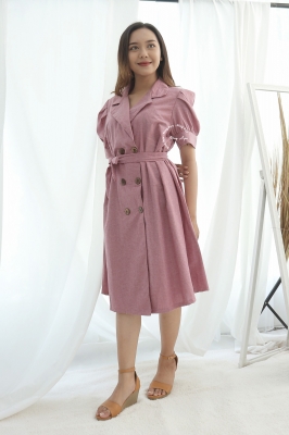 NINGAYU Dress Casual Kancing Hidup Busui Friendly Katun Adem Fashionable  KAREN - DRO 204