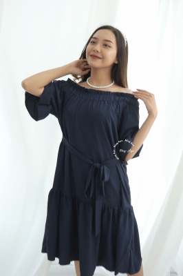 NING AYU Moana Dress Wanita Hamil Murah Modern Casual Sabrina Dress - DRO 206